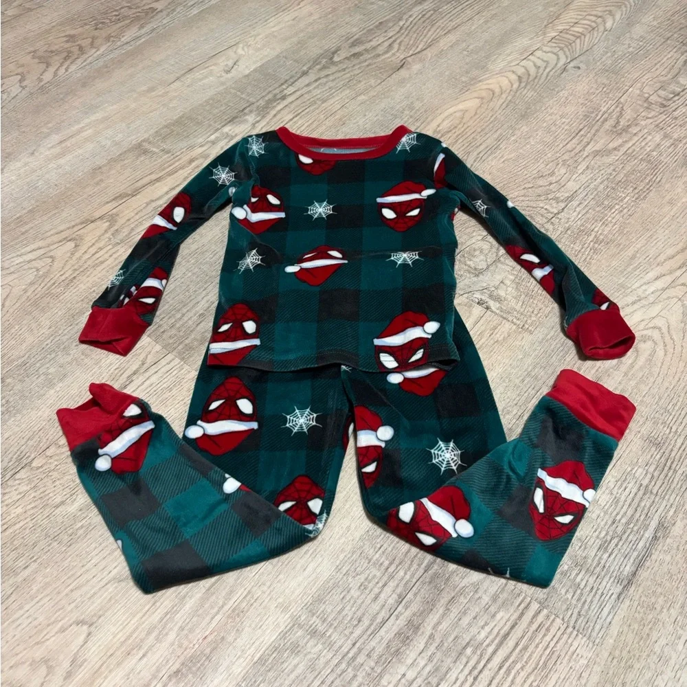 Marvel Spider-Man Kids Pajama Set - Red and Green